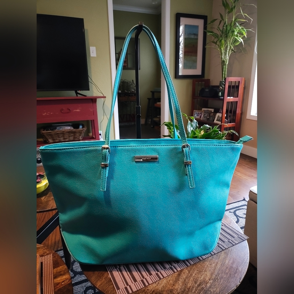Nine West Turquoise Tote Bag